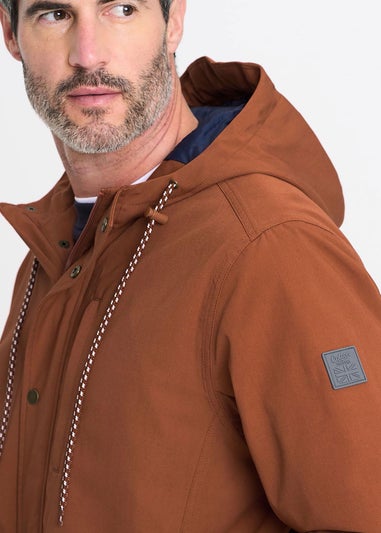 Cotton Traders Chestnut Waterproof Quilt Lined Coat