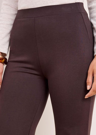Cotton Traders Dark Chocolate Jersey Wide Leg Trousers