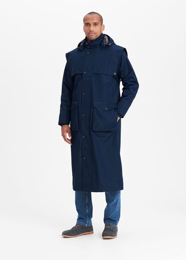 Cotton Traders Navy Windermere Waterproof Coat 50"