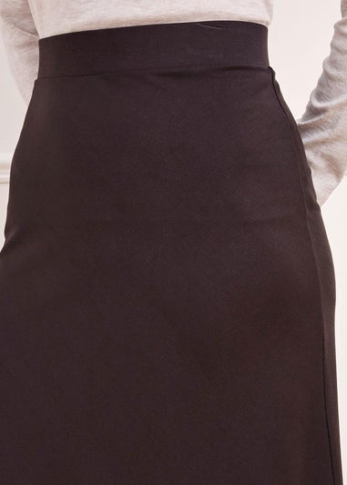 Cotton Traders Dark Chocolate Pull On Jersey Maxi Skirt