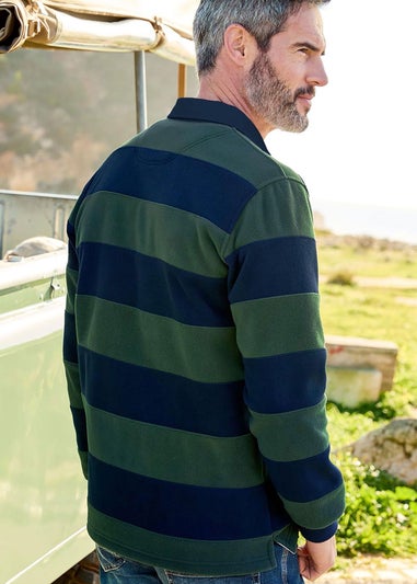 Cotton Traders Hunter Fleece Cut & Sew Rugby Shirt