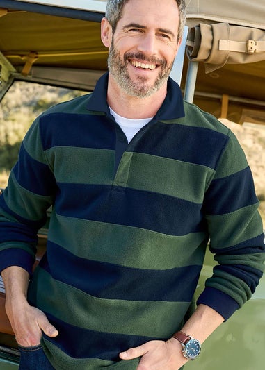 Cotton Traders Hunter Fleece Cut & Sew Rugby Shirt
