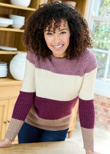 Cotton Traders Pecan Cosy Crew Neck Jumper