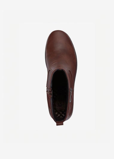 Cotton Traders Chocolate Flexisole Buckle Detail Ankle Boots
