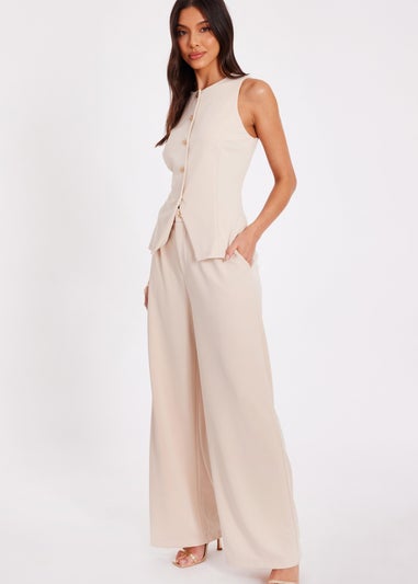 Quiz Stone Wide Leg Trousers
