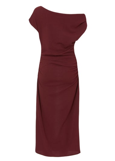 Quiz Burgundy Drop Shoulder Midi Dress