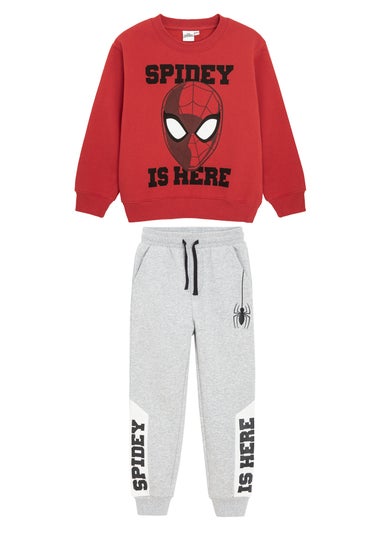 Cool Club Red Spider-Man 2-Piece Sweatshirt & Jogger Outfit Set (2-8 yrs)