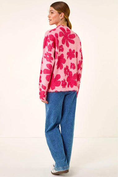 Roman Pink Floral Hotfix Knit Jumper