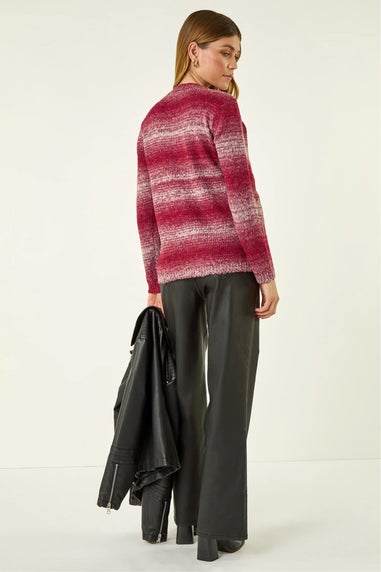 Roman Red Colour Block Knit Jumper