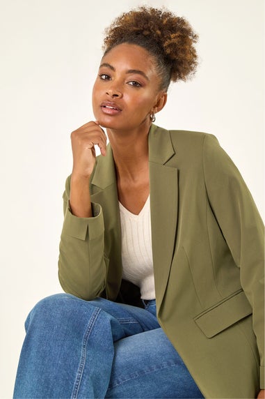 Roman Olive Tailored Collar & Revere Blazer