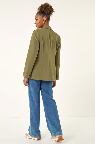 Roman Olive Tailored Collar & Revere Blazer