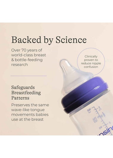 Lansinoh Clear Feeding Bottle 240ml 2 Pack