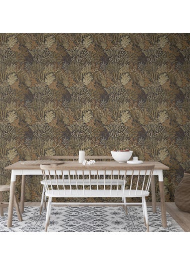 Arthouse Illustrated Foliage Rust Wallpaper