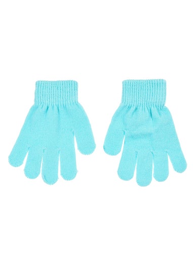 Disney Stitch Emblem Kids Blue Hat & Glove Set