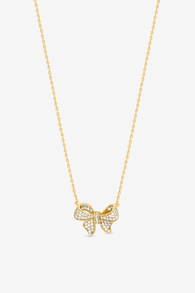 Jon Richard 18K Gold Plated Bow Pendant  Gift Box