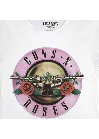 Guns N Roses White Classic Logo T-Shirt