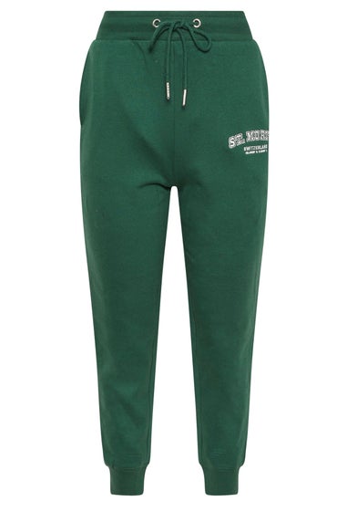 PixieGirl Petite Green St Moritz Slogan Joggers