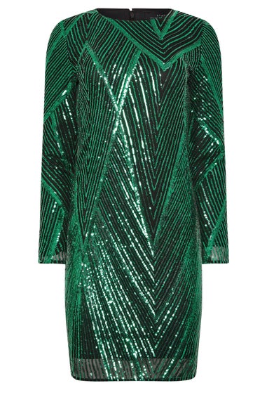 Star By Julien Macdonald Green Sequin Mini Dress
