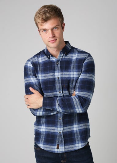 Tokyo Laundry Navy Cotton Printed Long Sleeve Shirt