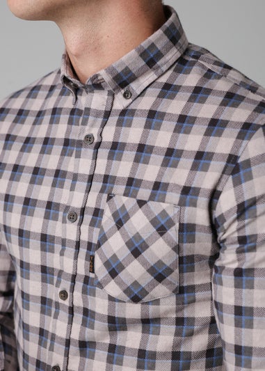 Tokyo Laundry Grey Cotton Printed Long Sleeve Shirt