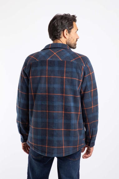 Weird Fish Navy Tyburn  Check Fleece Shacket