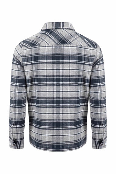 Weird Fish Grey Bosco Checked Over Shirt