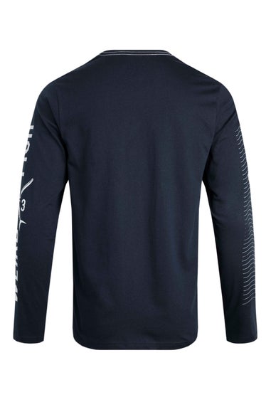 Weird Fish Navy Making Waves  Branded Long Sleeve T-Shirt