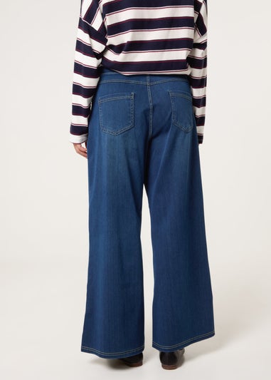 Blue Vanilla Blue Multi Stretch Wide Leg Jeans