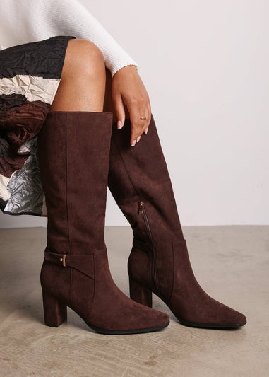 Where's That From Tamsin Brown PU Knee High Boots