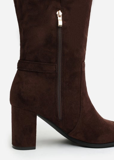 Where's That From Tamsin Brown PU Knee High Boots