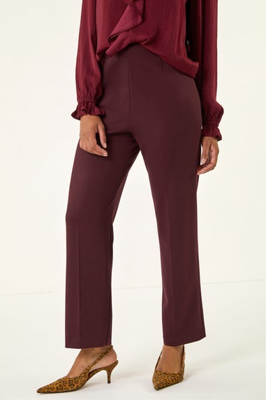 Roman Wine Straight Leg Ponte Trouser