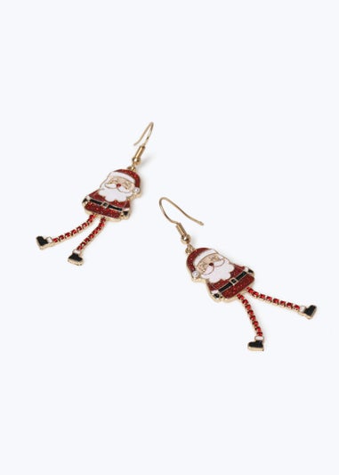 Muse Red Christmas Cupchain Santa Drop Earrings