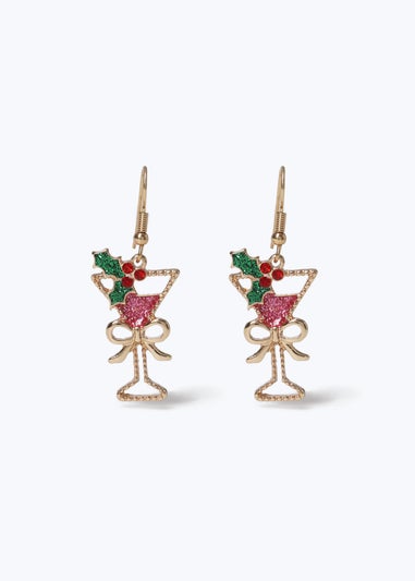 Muse Gold Christmas Gold Cocktail Earrings