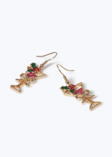 Muse Gold Christmas Gold Cocktail Earrings