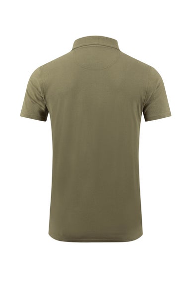Weird Fish Burnt Olive Miles Pique Polo Shirt