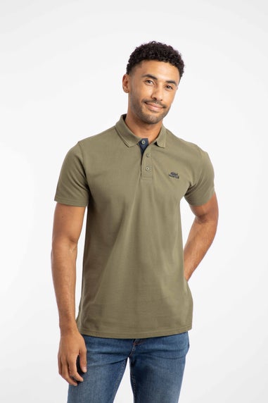 Weird Fish Burnt Olive Miles Pique Polo Shirt
