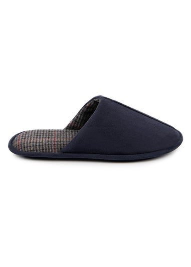 Totes Isotoner Navy Centre Seam Mule