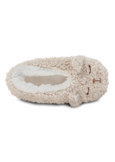 Totes Toasties Ladies Cream Novelty Footsies