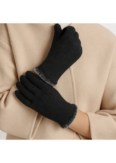 Totes Isotoner Black Thermal SmarTouch Glove