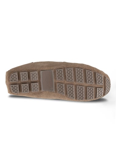 Totes Isotoner Sand Suede Moccasin With Water Repellency