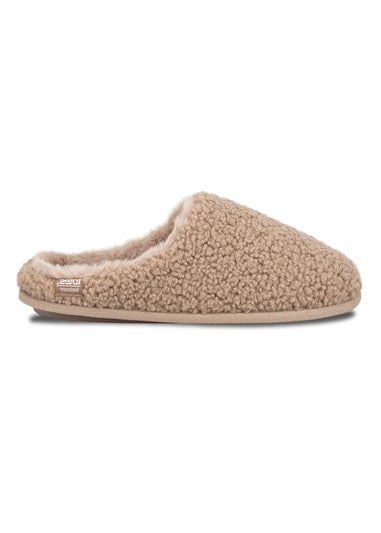 Totes Isotoner Mink Borg Swept Back Mule