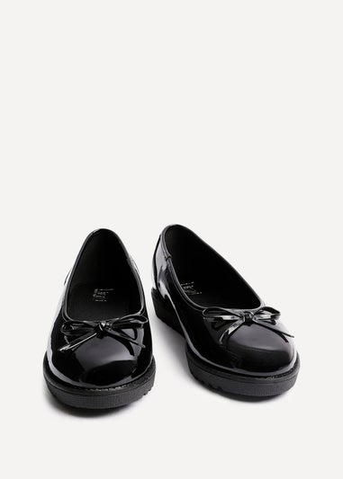 Linzi Wendi Wide Fit Black Patent Pump