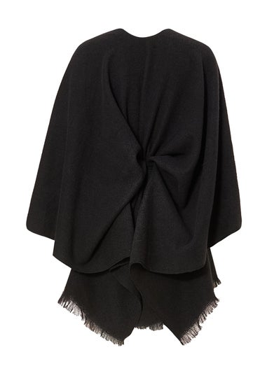 Quiz Black Tie Waist Cape
