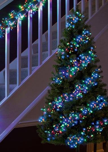 Premier Decorations 720 Multi Action LED Cluster with Timer Enchanted Mix Colour