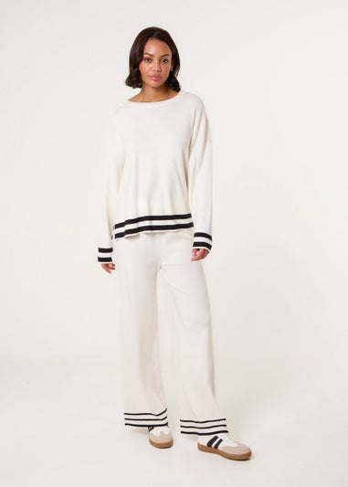 Blue Vanilla Ivory Contrast Colour Co-ord -Set