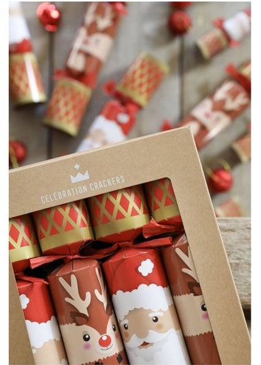 Heart & Soul Red Santa & Reindeer 12in cracker