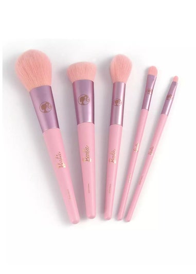 Barbie Pink Makeup Brushes Travel Pouch & Mirror Set