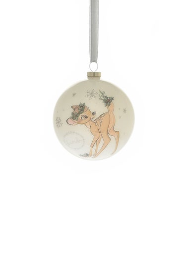 Disney Magical Beginnings Set Of 6 White Baubles