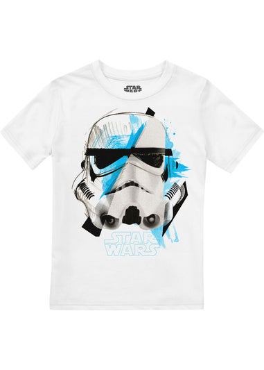 Star Wars Kids White Stormtrooper Cuts T-Shirt (5-13yrs)