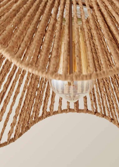 ValueLights Farai Natural  Wave Easy Fit Ceiling Light Shade
